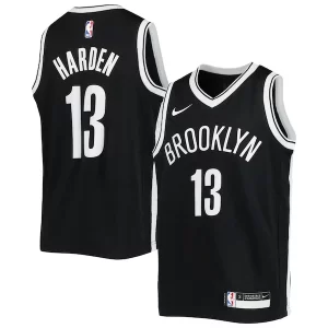 Duraturo Robusto James Harden Brooklyn Nets Nike Youth Swingman Jersey Icon Edition Black per gli appassionati