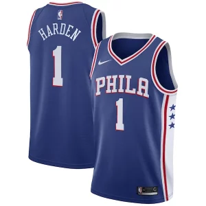 Resistente James Harden Philadelphia 76ers Nike Swingman Jersey Icon Edition Royal per gli appassionati