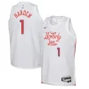Incantevole Duraturo James Harden Philadelphia 76ers Nike Youth 2022/23 Swingman Jersey City Edition White per gli appassionati