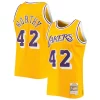 Classico James Worthy Los Angeles Lakers 1984/85 Hardwood Classics Swingman Jersey Gold per gli appassionati