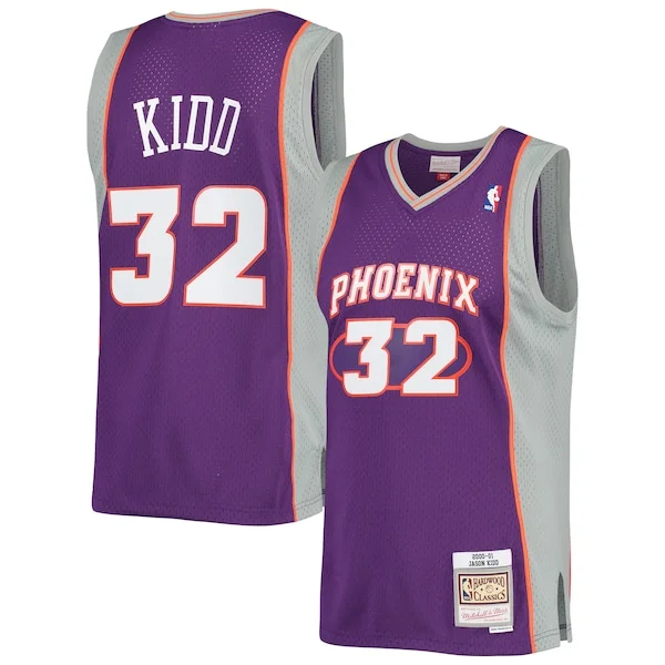 Prestigioso Jason Kidd Phoenix Suns 2001/02 Hardwood Classics Swingman Jersey Purple per gli appassionati
