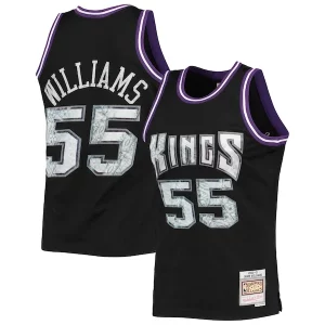 Comodo Resistente Carino Jason Williams Sacramento Kings 2000/01 Hardwood Classics NBA 75th Anniversary Diamond Swingman Jersey Black per gli appassionati