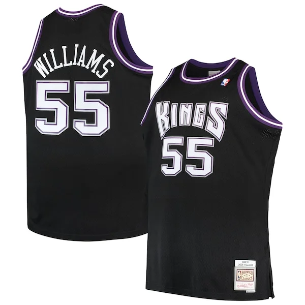 Carino Trendy Accattivante Jason Williams Sacramento Kings Big & Tall 2000/01 Hardwood Classics Swingman Jersey Black per gli appassionati