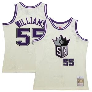 Stupendo Versatile Jason Williams Sacramento Kings Chainstitch Swingman Jersey Cream per gli appassionati