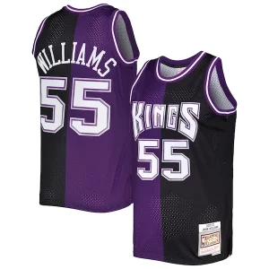 Bellissimo Ottimo Meraviglioso Jason Williams Sacramento Kings Hardwood Classics 2000/01 Split Swingman Jersey Purple/Black per gli appassionati