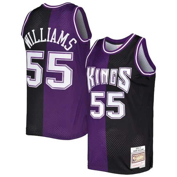 Bellissimo Ottimo Meraviglioso Jason Williams Sacramento Kings Hardwood Classics 2000/01 Split Swingman Jersey Purple/Black per gli appassionati