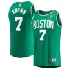 Trendy Raffinato Attraente Jaylen Brown Boston Celtics 2024 NBA Finals Champions Fast Break Replica Player Jersey Kelly Green Icon Edition per gli appassionati