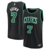 Classico Duraturo Meraviglioso Jaylen Brown Boston Celtics Youth Fast Break Replica Player Jersey Statement Edition Black per gli appassionati