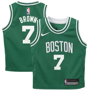 Resistente Jaylen Brown Boston Celtics Nike Preschool Swingman Player Jersey Icon Edition Kelly Green per gli appassionati