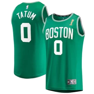 Meraviglioso Cool Carino Jayson Tatum Boston Celtics 2024 NBA Finals Champions Fast Break Replica Player Jersey Kelly Green Icon Edition per gli appassionati