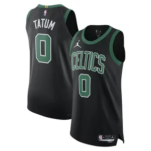 Incantevole Jayson Tatum Boston Celtics Jordan Brand Authentic Player Jersey Statement Edition Black per gli appassionati
