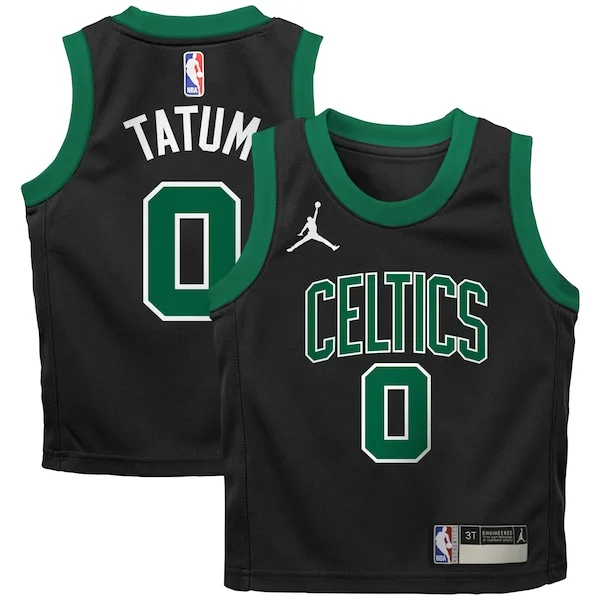 Prestigioso Classico Jayson Tatum Boston Celtics Jordan Brand Preschool 2022/23 Replica Jersey Statement Edition Black per gli appassionati
