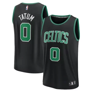 Splendido Stupendo Jayson Tatum Boston Celtics Fast Break Replica Player Jersey Statement Edition Black per gli appassionati