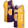 Delizioso Resistente Jerry West Los Angeles Lakers Hardwood Classics 1971/72 Split Swingman Jersey Purple/Gold per gli appassionati