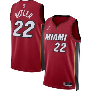 Prestigioso Jimmy Butler Miami Heat Jordan Brand Unisex Swingman Jersey Statement Edition Red per gli appassionati