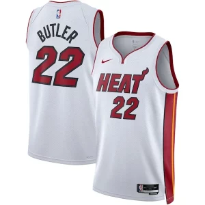 Carino Ottimo Jimmy Butler Miami Heat Nike Unisex Swingman Jersey Association Edition White per gli appassionati