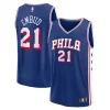 Bellissimo Splendido Joel Embiid Philadelphia 76ers Fast Break Replica Player Jersey Icon Edition Royal per gli appassionati