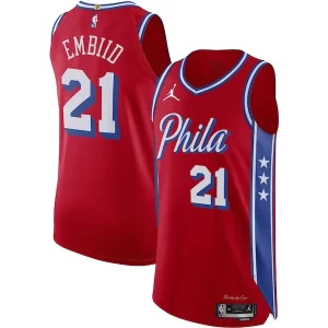 Robusto Incantevole Pratico Joel Embiid Philadelphia 76ers Jordan Brand Authentic Player Jersey Statement Edition Red per gli appassionati