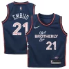 Robusto Joel Embiid Philadelphia 76ers Nike Toddler Swingman Replica Jersey City Edition Navy per gli appassionati