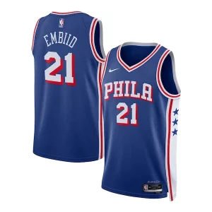 Classico Fantastico Joel Embiid Philadelphia 76ers Nike Unisex Swingman Jersey Icon Edition Royal/White per gli appassionati