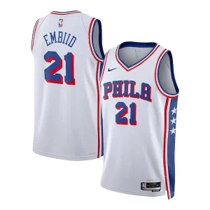 Classico Joel Embiid Philadelphia 76ers Nike Youth Swingman Jersey Association Edition White per gli appassionati