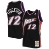 Elegante John Stockton Utah Jazz 1998/99 Hardwood Classics Swingman Jersey Black per gli appassionati