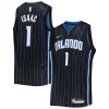 Resistente Comodo Lussuoso Jonathan Isaac Orlando Magic Nike Youth 2021/22 Diamond Swingman Jersey Icon Edition Black per gli appassionati