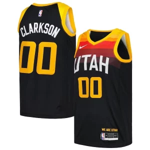 Trendy Sofisticato Bellissimo Jordan Clarkson Utah Jazz Nike Swingman Player Jersey City Edition Black per gli appassionati