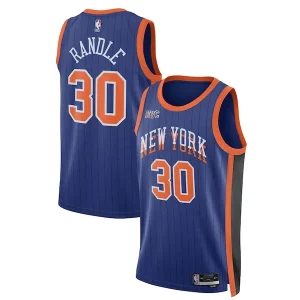 Elegante Julius Randle New York Knicks Nike Unisex 2023/24 Swingman Jersey Blue City Edition per gli appassionati