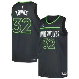 Resistente Pratico Splendido Karl Anthony Towns Minnesota Timberwolves Jordan Brand Authentic Player Jersey Statement Edition Anthracite per gli appassionati
