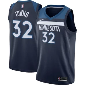 Sofisticato Karl Anthony Towns Minnesota Timberwolves Nike Swingman Jersey Navy Icon Edition per gli appassionati
