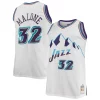 Gorgeous Moderno Karl Malone Utah Jazz 1996/97 Big & Tall Hardwood Classics Swingman Jersey White/Purple per gli appassionati
