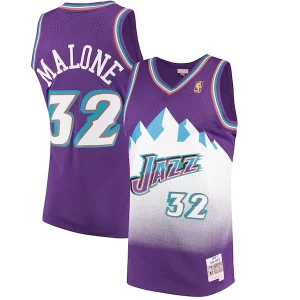 Robusto Comodo Karl Malone Utah Jazz 1996/97 Hardwood Classics Swingman Jersey Purple per gli appassionati