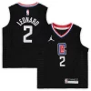 Meraviglioso Kawhi Leonard LA Clippers Jordan Brand Preschool 2020/21 Fast Break Replica Jersey Statement Edition Black per gli appassionati