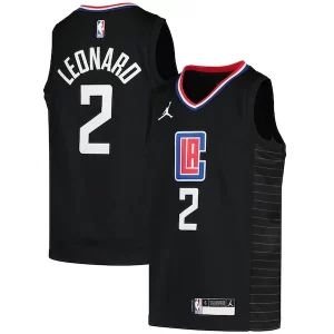 Bellissimo Kawhi Leonard LA Clippers Jordan Brand Youth 2020/21 Swingman Player Jersey Black Statement Edition per gli appassionati