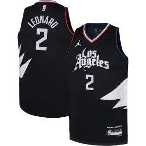 Versatile Kawhi Leonard LA Clippers Jordan Brand Youth Swingman Jersey Statement Edition Black per gli appassionati