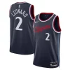Robusto Kawhi Leonard LA Clippers Nike Unisex 2024/25 Swingman Jersey Navy Icon Edition per gli appassionati