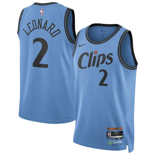 Duraturo Kawhi Leonard LA Clippers Nike Unisex 2024/25 Swingman Player Jersey City Edition Light Blue per gli appassionati