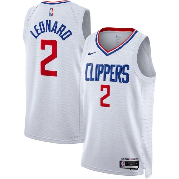 Attraente Kawhi Leonard LA Clippers Nike Unisex Swingman Jersey Association Edition White/Royal per gli appassionati