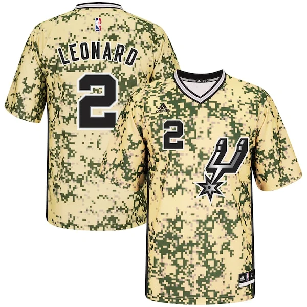 Fascinante Prestigioso Lussuoso Kawhi Leonard San Antonio Spurs adidas Pride Replica Jersey Camo per gli appassionati