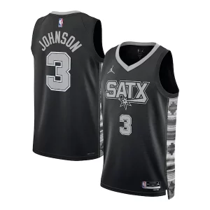Meraviglioso Keldon Johnson San Antonio Spurs Jordan Brand Unisex Swingman Jersey Statement Edition Black per gli appassionati