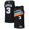 Magnifico Resistente Keldon Johnson San Antonio Spurs Nike Swingman Player Jersey City Edition Black per gli appassionati