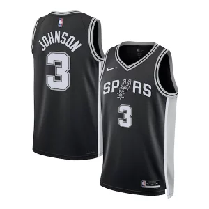 Attraente Keldon Johnson San Antonio Spurs Nike Unisex Swingman Jersey Icon Edition Black/White per gli appassionati