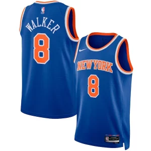 Elegante Kemba Walker New York Knicks Nike Unisex Swingman Jersey Icon Edition Blue per gli appassionati