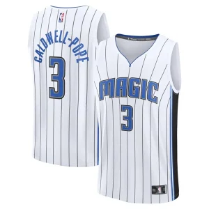 Duraturo Classico Gorgeous Kentavious Caldwell Pope Orlando Magic Fast Break Replica Player Jersey Association Edition White per gli appassionati