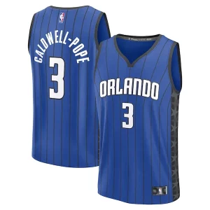 Resistente Carino Kentavious Caldwell Pope Orlando Magic Fast Break Replica Player Jersey Statement Edition Blue per gli appassionati