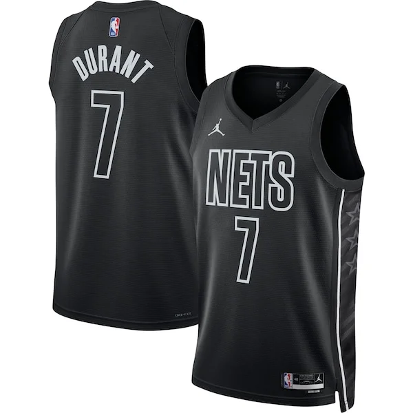 Elegante Kevin Durant Brooklyn Nets Jordan Brand Unisex Swingman Jersey Statement Edition Black per gli appassionati