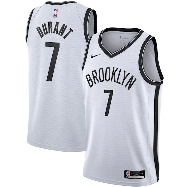 Accattivante Kevin Durant Brooklyn Nets Nike 2020/21 Swingman Jersey White Association Edition per gli appassionati