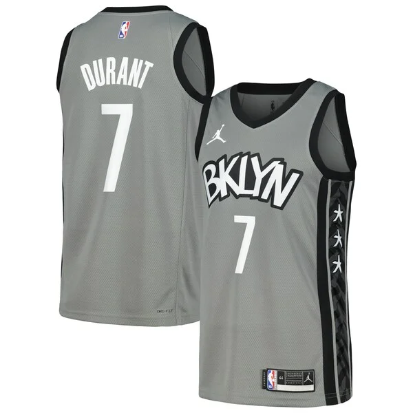 Cool Stupendo Kevin Durant Brooklyn Nets Nike Swingman Player Jersey Statement Edition Gray/Blue per gli appassionati