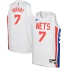 Duraturo Kevin Durant Brooklyn Nets Nike Youth 2022/23 Swingman Jersey White Classic Edition per gli appassionati